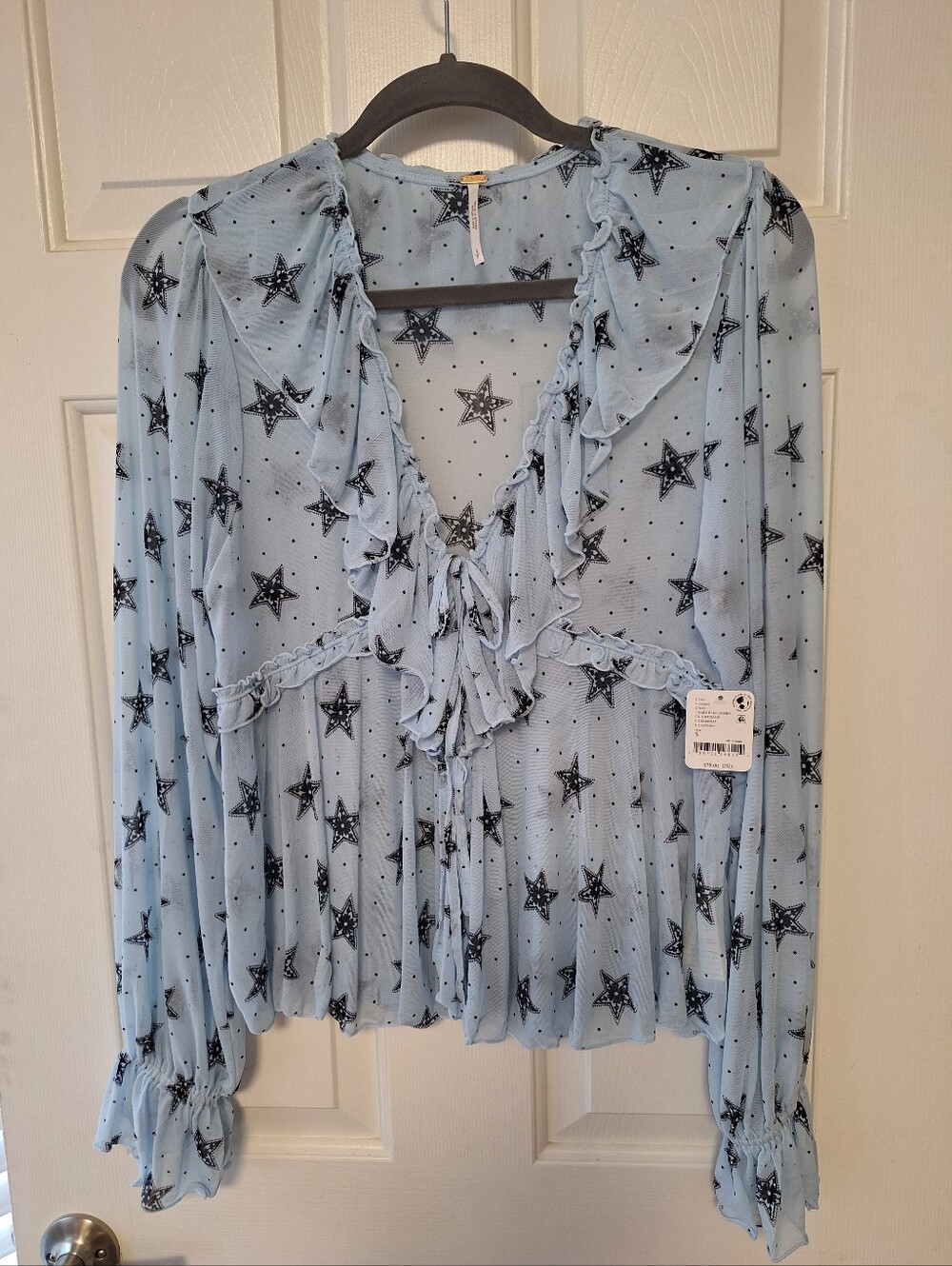 NWT Free People Blue Star Blouse Size Small